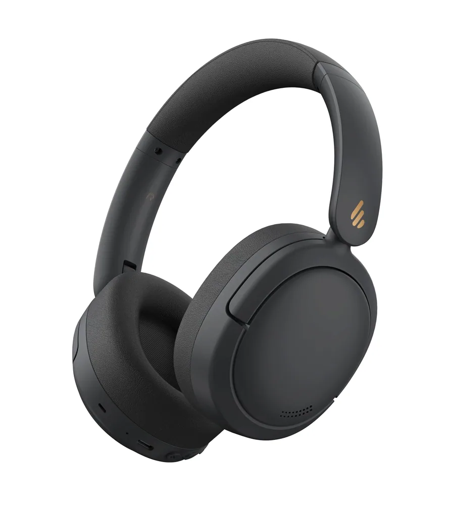 Edifier W800BT Pro Auriculares con Cancelación Activa del Ruido Híbridos, Bluetooth 5.4, Audio Hi-Res, Reducción del Ruido de Las Llamadas AI, 45 Horas de Autonomía, Carga Rápida, Plegable - Negro